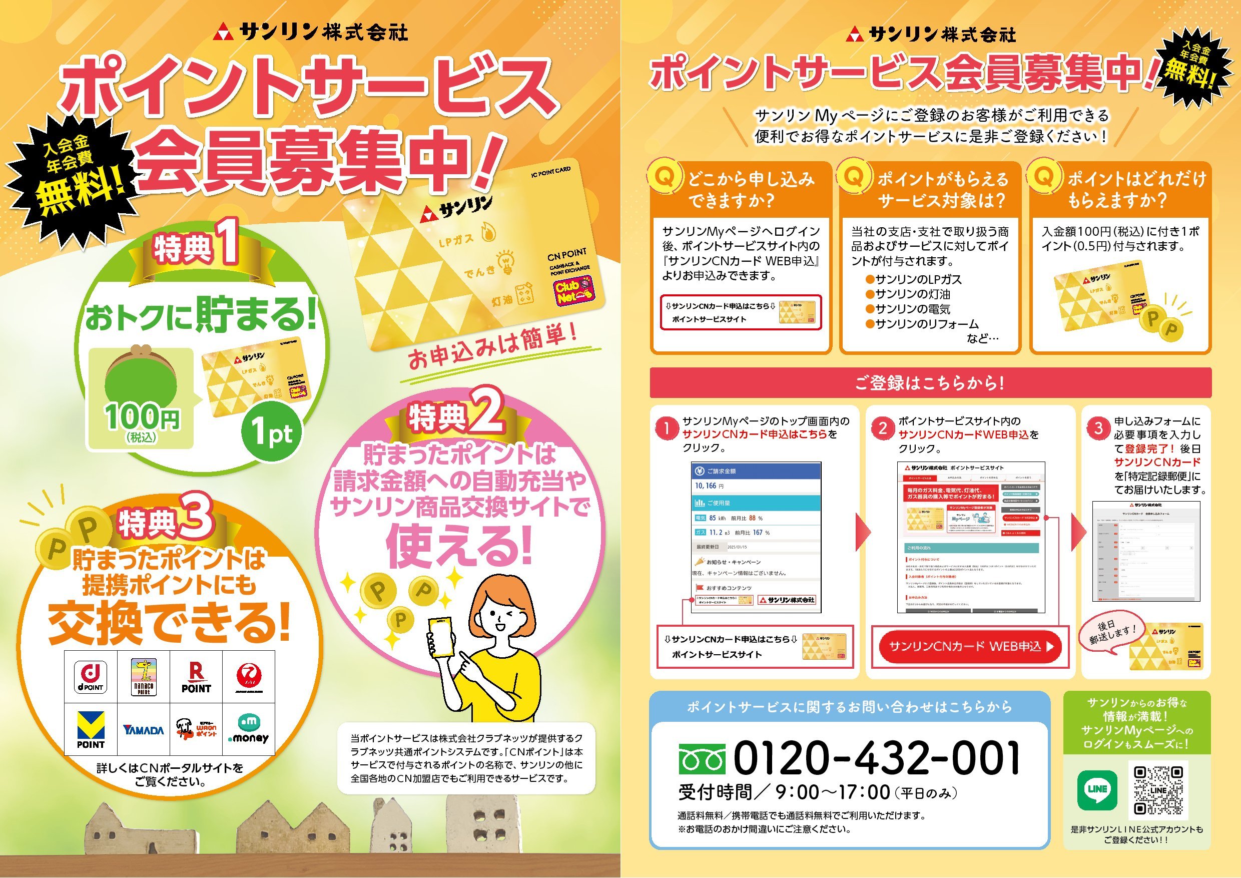 サンリンの『ポイントサービス』が始まります！！