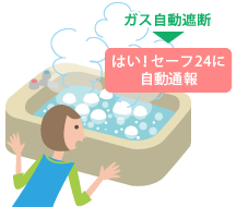 ガス自動遮断▶はい！セーフ24に自動通報